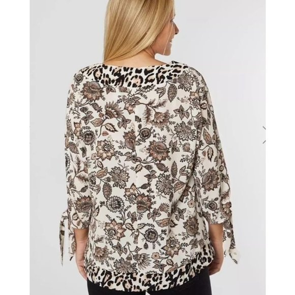 Buckle Daytrip Floral Leopard Gauze Top XS - Picture 2 of 2